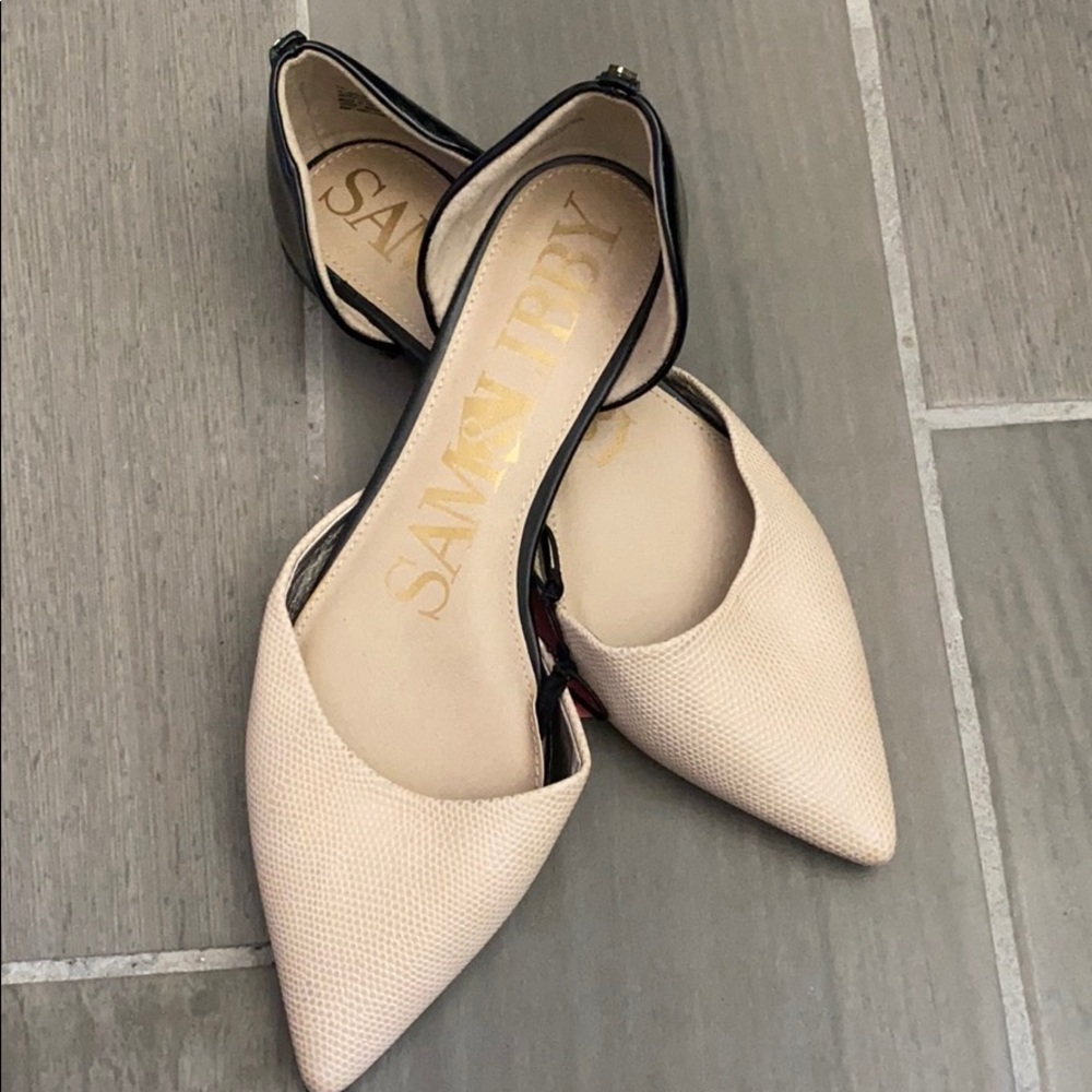 Sam & Libby Fawn/Black Pointed Flats